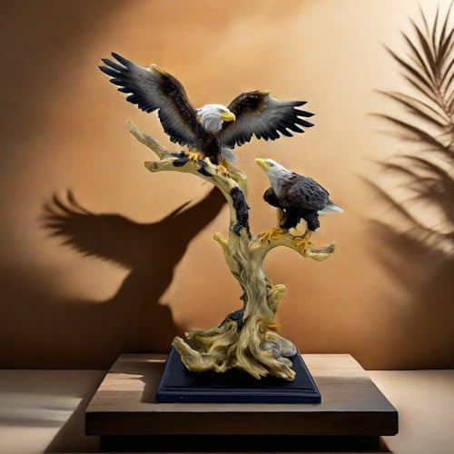 Large Eagle Statue Eagles Figurine Decorative Home & Office Resin Figurines Home Office Display Craft Living Room Decor Ornaments for Tabletop 16 INCH - Image 3