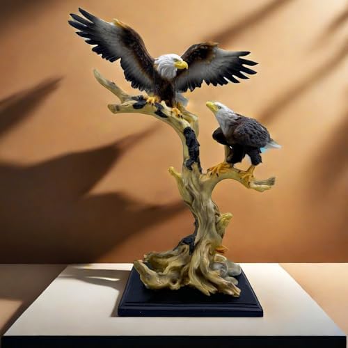 Large Eagle Statue Eagles Figurine Decorative Home & Office Resin Figurines Home Office Display Craft Living Room Decor Ornaments for Tabletop 16 INCH - Image 2