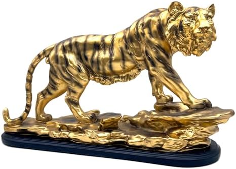 XINDAM Bronze Large Tiger Statue Resin Frgurines Decorative Home & Office Figurines Home Office Display Craft Living Room Decor Ornaments for Tabletop - Image 7