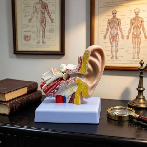 1.5X Enlarged Human Ear Model, Anatomically Accurate Ear Model Human Ear Anatomy for Science Classroom Study Display Teaching Medical Model - Image 5