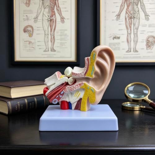 1.5X Enlarged Human Ear Model, Anatomically Accurate Ear Model Human Ear Anatomy for Science Classroom Study Display Teaching Medical Model - Image 2