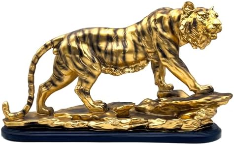 XINDAM Bronze Large Tiger Statue Resin Frgurines Decorative Home & Office Figurines Home Office Display Craft Living Room Decor Ornaments for Tabletop - Image 2