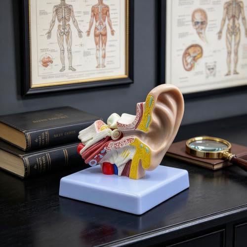 1.5X Enlarged Human Ear Model, Anatomically Accurate Ear Model Human Ear Anatomy for Science Classroom Study Display Teaching Medical Model - Image 4