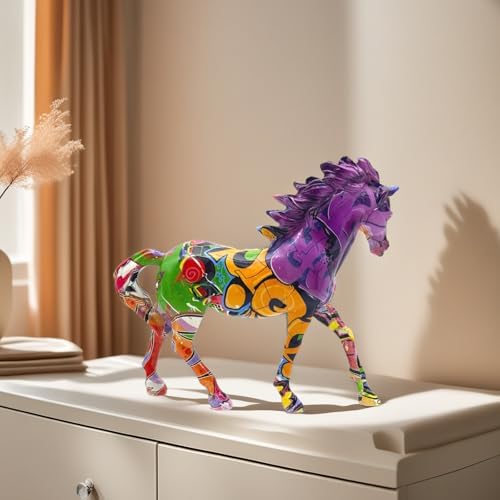 XINDAM Creative Horse Art Figurine Statue Decorative Home & Office Figurines Home Office Display Craft Living Room Decor Ornaments for Tabletop - Image 6
