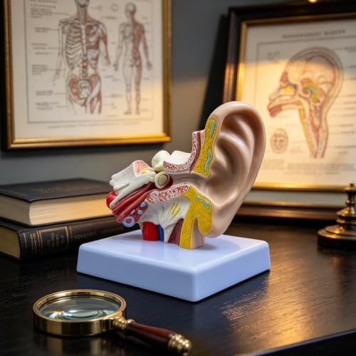 1.5X Enlarged Human Ear Model, Anatomically Accurate Ear Model Human Ear Anatomy for Science Classroom Study Display Teaching Medical Model - Image 3