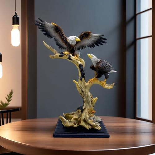 Large Eagle Statue Eagles Figurine Decorative Home & Office Resin Figurines Home Office Display Craft Living Room Decor Ornaments for Tabletop 16 INCH - Image 4