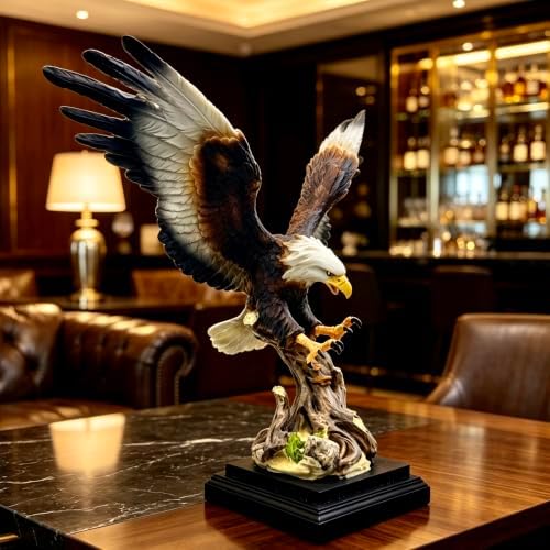 XINDAM Large Eagle Statue Eagles Figurine Decorative Home & Office Resin Figurines Home Office Display Craft Living Room Decor Ornaments for Tabletop 17 INCH - Image 6