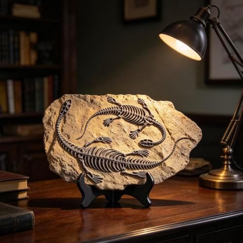 XINDAM Resin Dinosaur Fossil Statue Model Simulated Skeleton Home Office Display Decorative Craft Box Decoration (Style 4) - Image 4