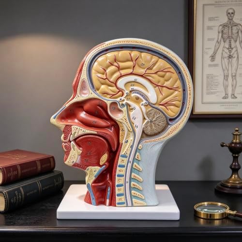 Human Head Anatomical Model Life-Size Nasal Cavity Throat Brain Anatomy for Science Classroom Study Display Teaching Model - Image 2