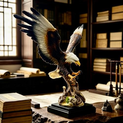 XINDAM Large Eagle Statue Eagles Figurine Decorative Home & Office Resin Figurines Home Office Display Craft Living Room Decor Ornaments for Tabletop 17 INCH - Image 4