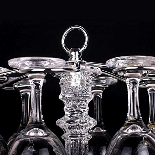 XINDAM 6 Hook Design Tabletop Glass Eiffel Tower Stemware Rack/Rotate 6 Wine Glass Storage Holder Stand Air Drying Rack - Image 7