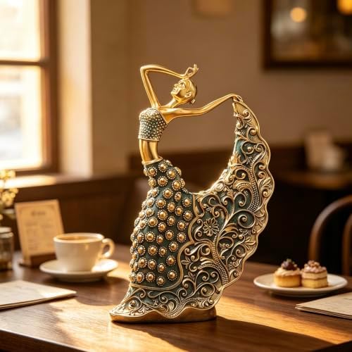 XINDAM Elegant Peacock Art Figurine Dancer Statue Decorative Home & Office Figurines Home Office Display Craft Living Room Decor Ornaments for Tabletop - Image 5