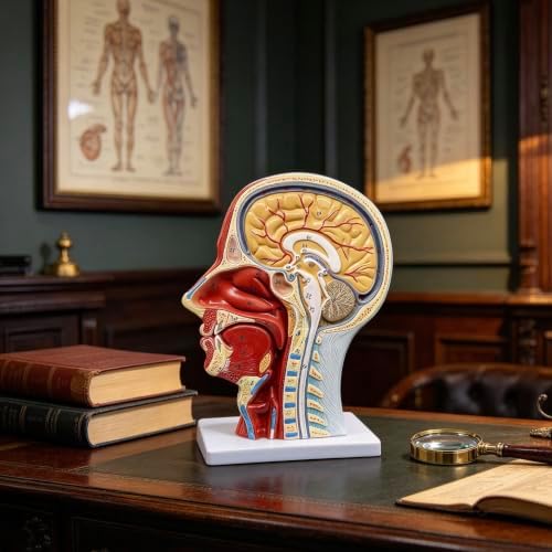Human Head Anatomical Model Life-Size Nasal Cavity Throat Brain Anatomy for Science Classroom Study Display Teaching Model - Image 4