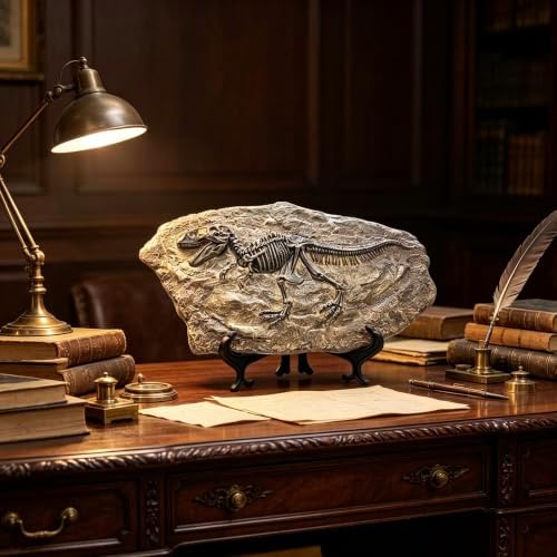 XINDAM Resin Tyrannosaurus Rex Dinosaur Fossil Statue Model Simulated Skeleton Home Office Display Decorative Craft Box Decoration (Style 5) - Image 3