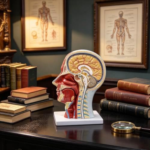 Human Head Anatomical Model Life-Size Nasal Cavity Throat Brain Anatomy for Science Classroom Study Display Teaching Model - Image 7