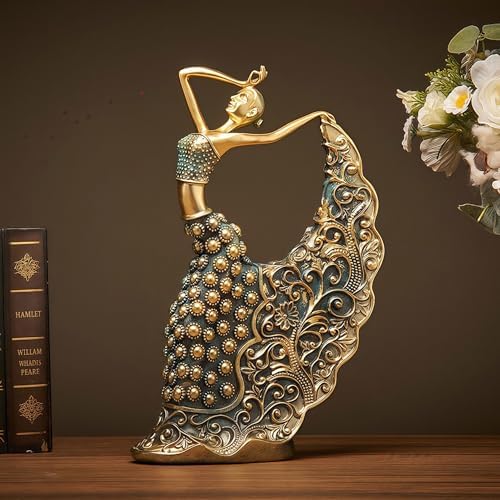 XINDAM Elegant Peacock Art Figurine Dancer Statue Decorative Home & Office Figurines Home Office Display Craft Living Room Decor Ornaments for Tabletop - Image 2