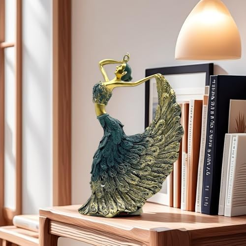 XINDAM Elegant Peacock Art Figurine Dancer Statue Decorative Home & Office Figurines Home Office Display Craft Living Room Decor Ornaments for Tabletop - Image 7