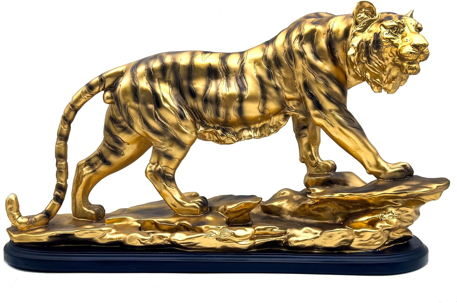 XINDAM Bronze Large Tiger Statue Resin Frgurines Decorative Home & Office Figurines Home Office Display Craft Living Room Decor Ornaments for Tabletop