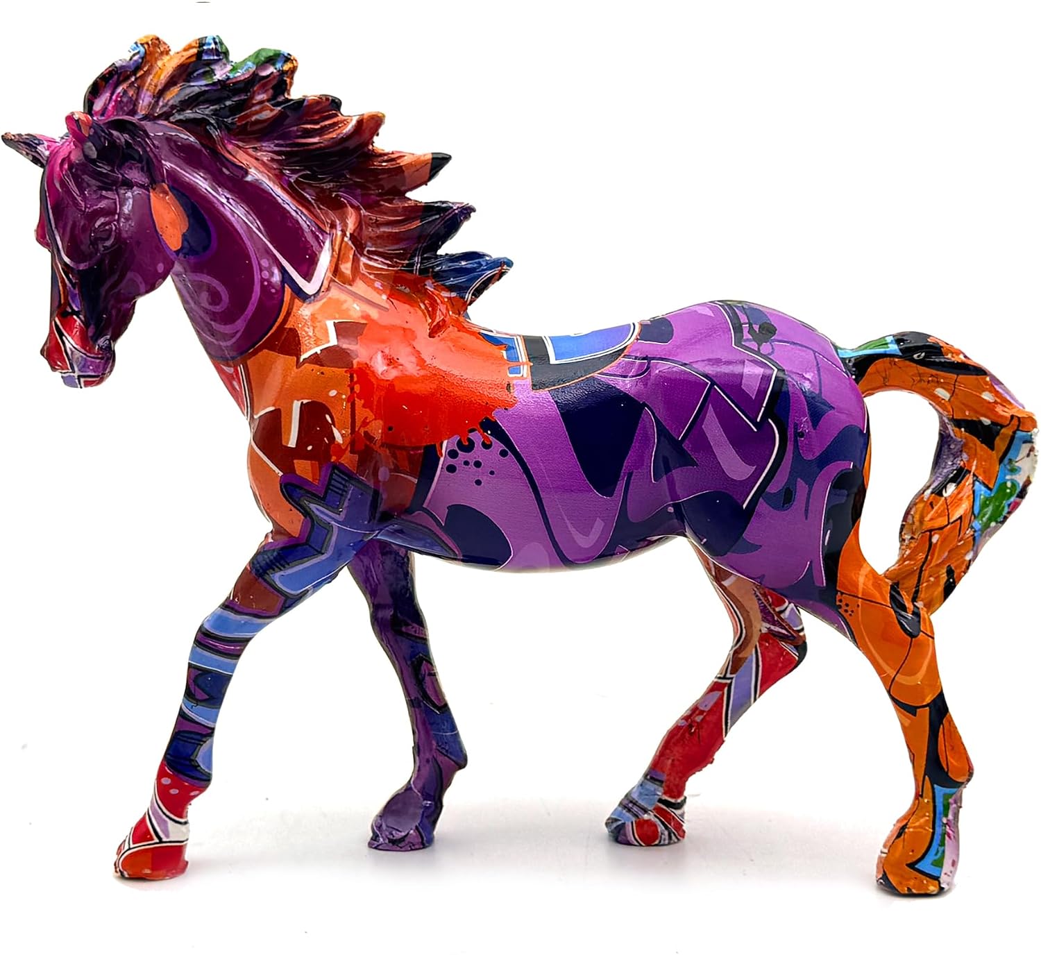 XINDAM Creative Horse Art Figurine Statue Decorative Home & Office Figurines Home Office Display Craft Living Room Decor Ornaments for Tabletop
