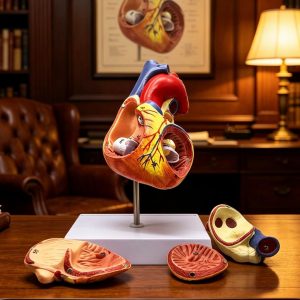 XINDAM 2X Enlarged Human Heart Anatomical Model,Anatomically Accurate Heart Model Human Skeleton Anatomy for Science Classroom Study Display Teaching Medical Model